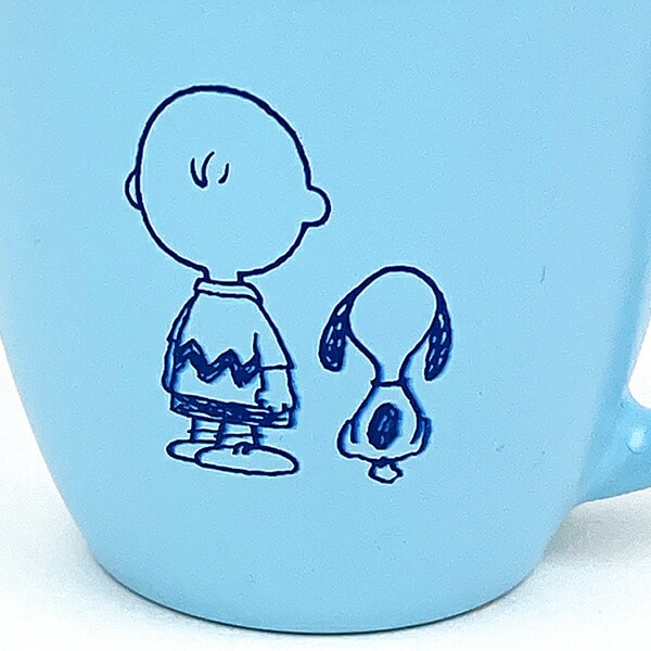 スヌーピー 親子マグカップ（S) 後ろ姿 BL SN コップ 食器 日本製 SNOOPY