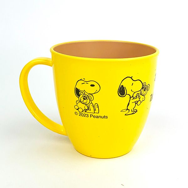 スヌーピー SNOOPY&Teddy Bear マグカップ L イエロー ランチ キッズ 360ml