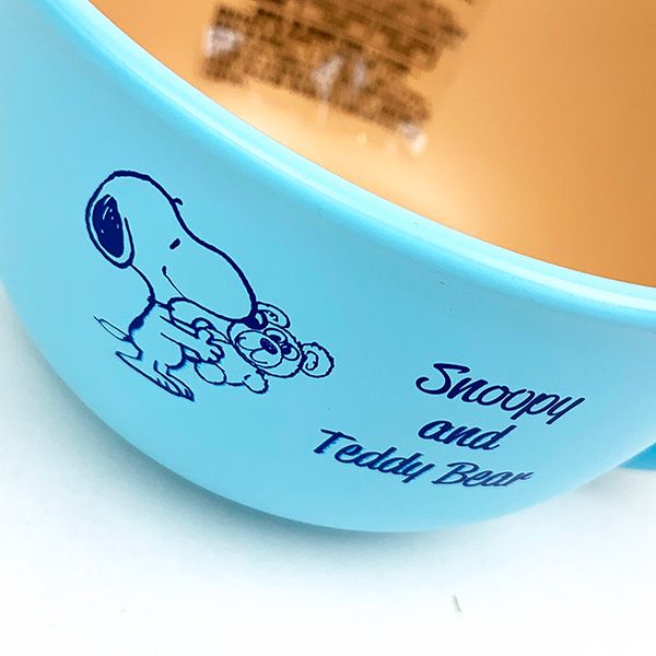 スヌーピー SNOOPY&Teddy Bear スープカップ ブルー ランチ キッズ 430ml