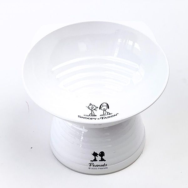 スヌーピー PEANUTS ネコフードボウル スヌーピー&ファーロン BL ブルー ペット 脚付 日本製