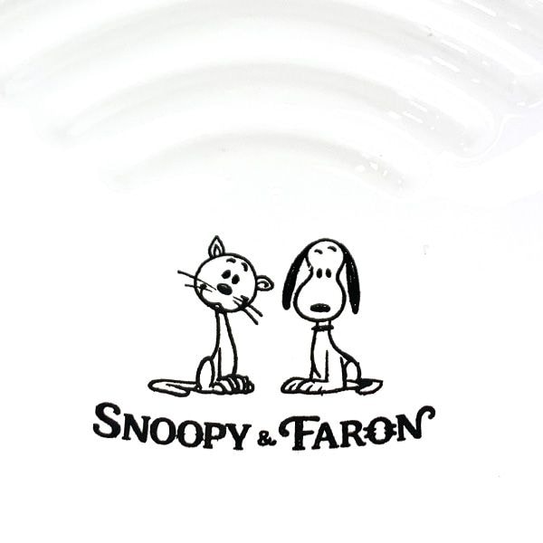スヌーピー PEANUTS ネコフードボウル スヌーピー＆ファーロン BL ブルー ペット 脚付 日本製