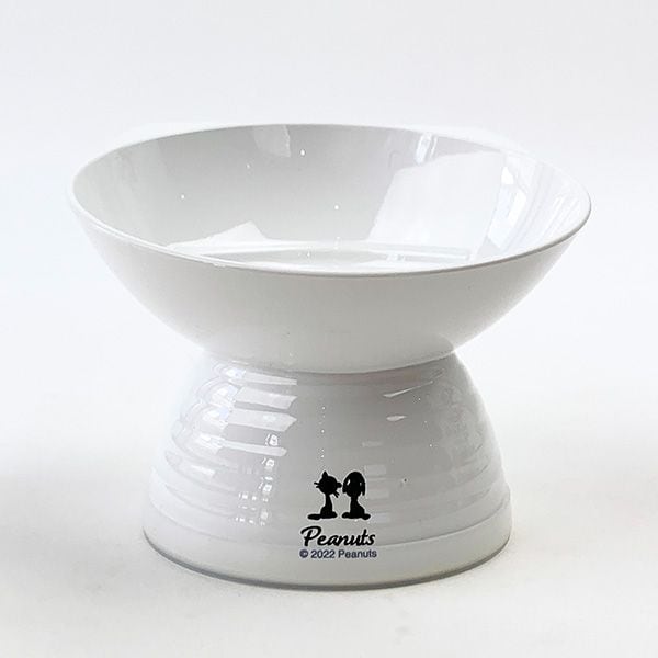 スヌーピー PEANUTS ネコフードボウル スヌーピー＆ファーロン BL ブルー ペット 脚付 日本製
