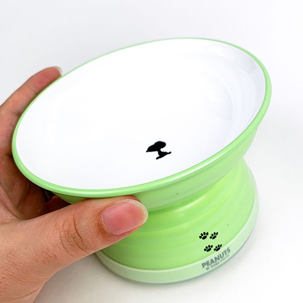 スヌーピー ペットボウル gr スヌーピー ペット お皿 ペット皿 犬 猫 緑 グッズ(mcd)