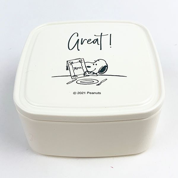 スヌーピー バックランチs テーブル柄 snoopy キッチン ランチ ランチボックス ケース 電子レンジ 食洗器 ホワイト s