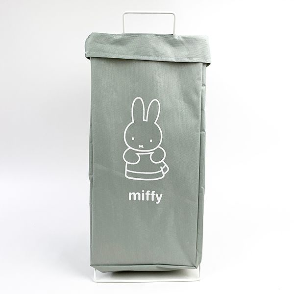 miffy ミッフィー dick bruna 折り畳めるランドリーバスケット縦型 ランドリー 洗濯かご ディックブルーナ 防水加工 グレー