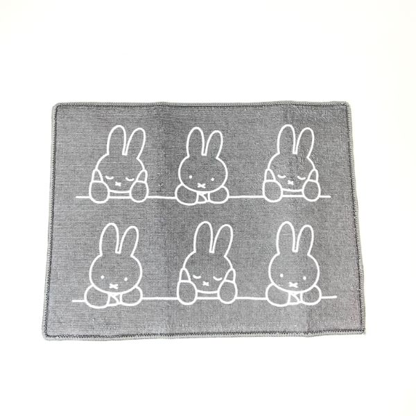 ミッフィー miffy 吸水水切りマット ほおづえミッフィー 30×40cm キッチン タオル マット グレー グッズ