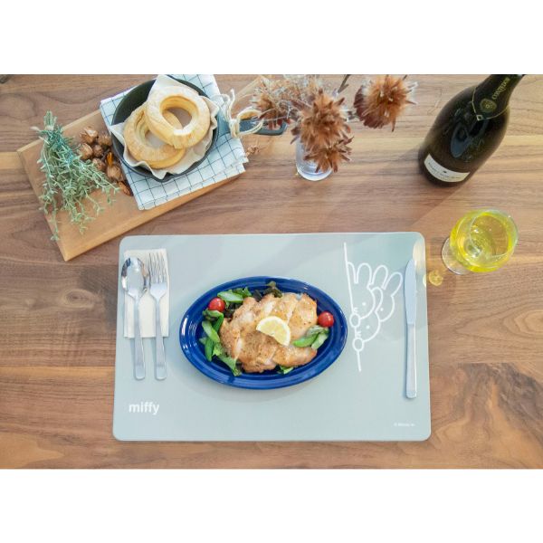 ミッフィー miffy ミッフィー 拭けるランチョンマットのぞきミッフィー キッチン グレー