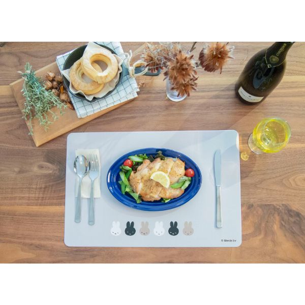 ミッフィー miffy ミッフィー 拭けるランチョンマットのぞきミッフィー キッチン グレー