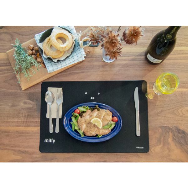 ミッフィー miffy ミッフィー 拭けるランチョンマットのぞきミッフィー キッチン グレー