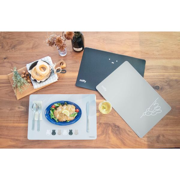 ミッフィー miffy ミッフィー 拭けるランチョンマットのぞきミッフィー キッチン グレー