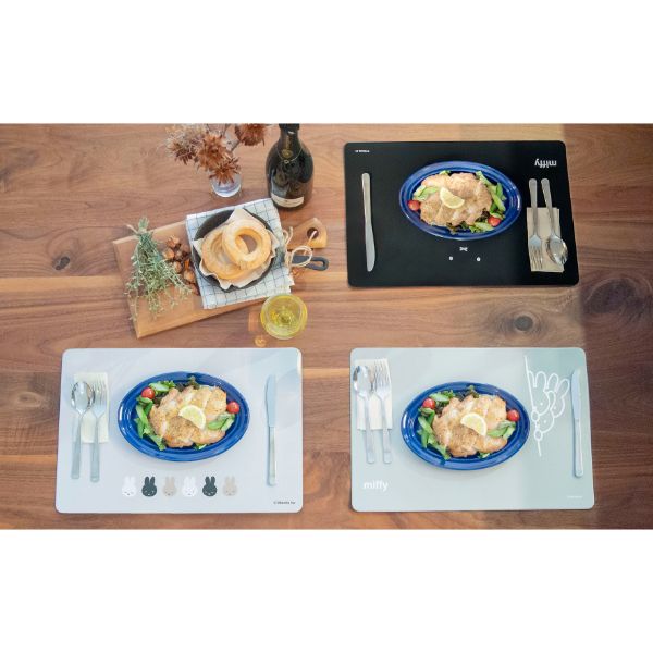 ミッフィー miffy ミッフィー 拭けるランチョンマットのぞきミッフィー キッチン グレー