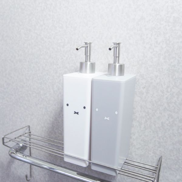 ミッフィー miffy ミッフィ―シャンプーボトルグレー バスグッズ