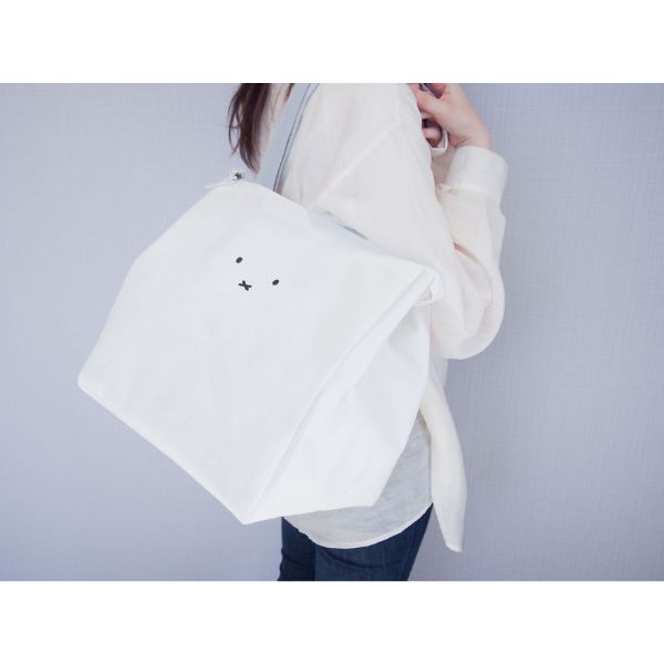 ミッフィー miffy ミッフィーランドリースクエアーバック顔だけミッフィー ランドリー ホワイト