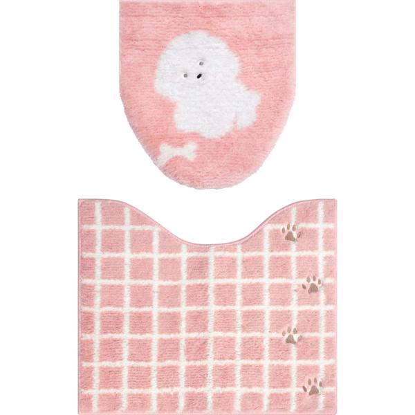 北欧風 コイラ トイレ2点セット(トイレマット・便座フタカバー)