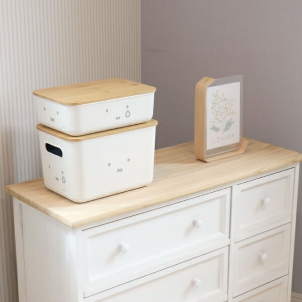 ミッフィー miffy バンブーフタ付き収納ケース (S) フェイス柄