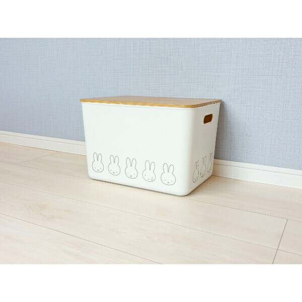ミッフィー miffy バンブーフタ付き収納ケース (LL) フェイス柄