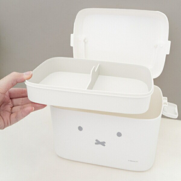 ミッフィー miffy 中仕切り付き収納ケース 救急箱 フェイス柄