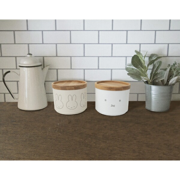 ミッフィー miffy バンブーフタ付きキャニスター(顔だけミッフィー) キッチン