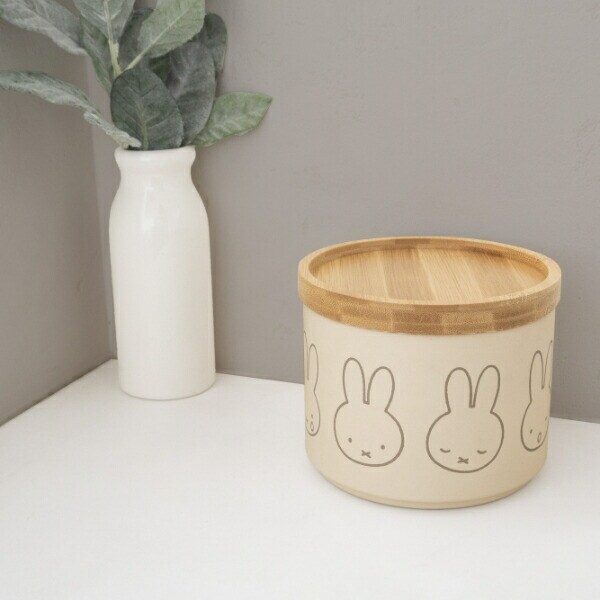 ミッフィー miffy バンブーフタ付きキャニスター(ならびミッフィー) キッチン