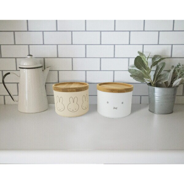 ミッフィー miffy バンブーフタ付きキャニスター(ならびミッフィー) キッチン