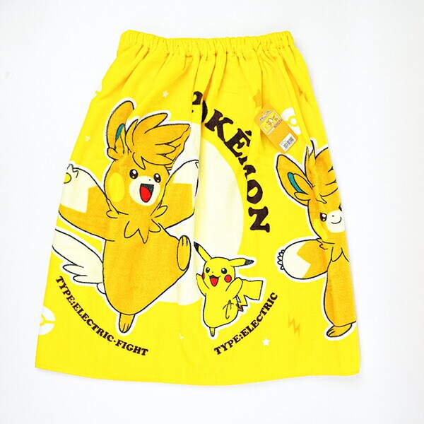 ポケットモンスター パーモット＆ピカチュウ 巻きタオル(M) キッズ スクール ポケモン