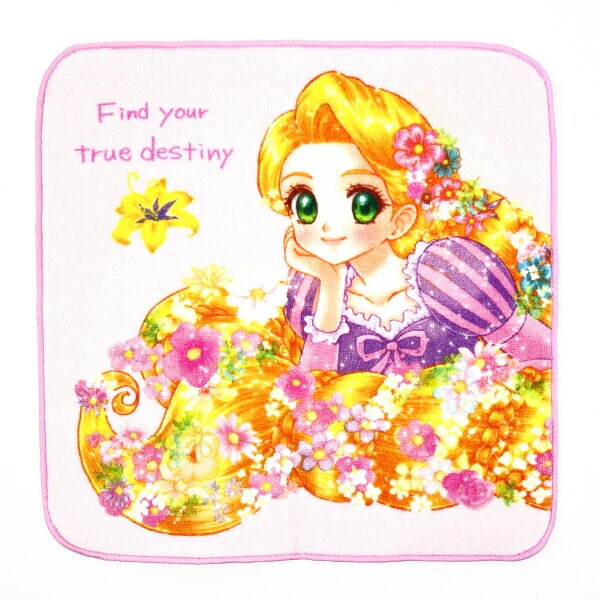 ディズニー シャイニングラプンツェル ハンドタオル ハンカチ Disney