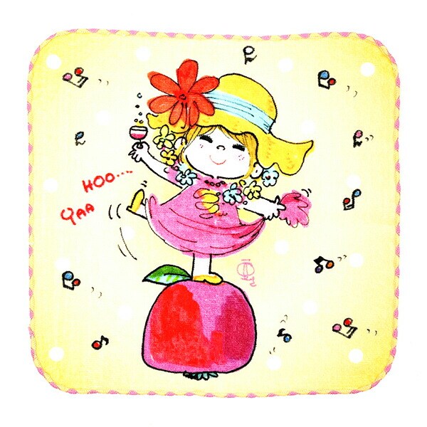 水森亜土 いい気分 ハンドタオル ハンカチ 亜土ちゃん