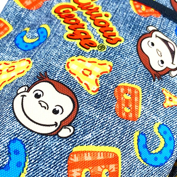 おさるのジョージ バックシートポケット カー用品 カーグッズ ティッシュケース ドリンクホルダー ブルー