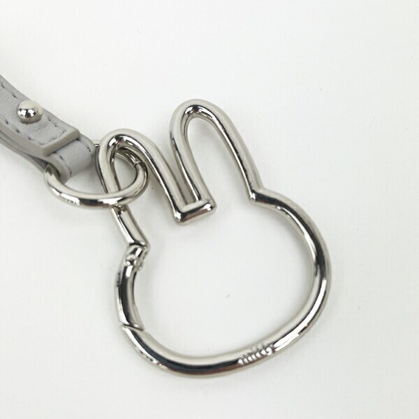 ミッフィー カラビナ スマートキーホルダー シルバー ストラップ フェイス miffy カー用品