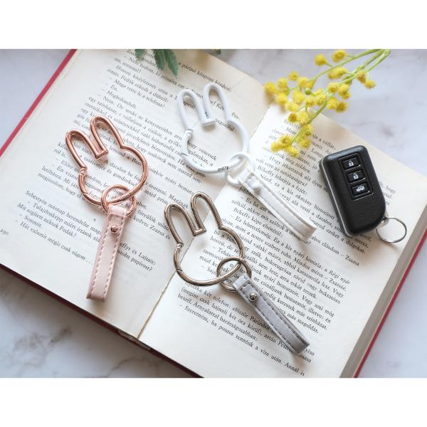 ミッフィー カラビナ スマートキーホルダー シルバー ストラップ フェイス miffy カー用品