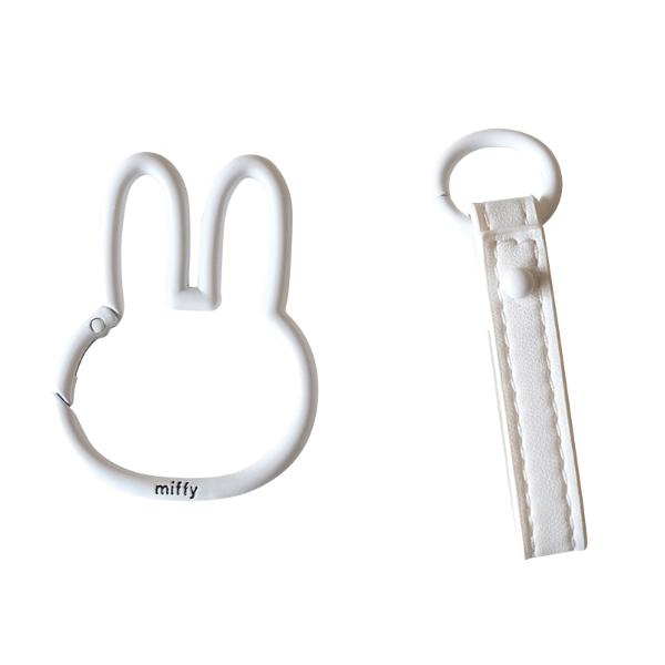 ミッフィー カラビナ スマートキーホルダー ピンク ストラップ フェイス miffy カー用品