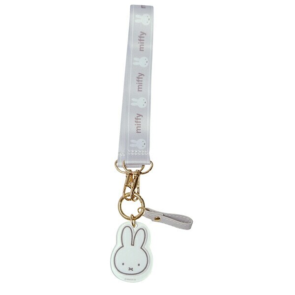 ミッフィー スマートキーハンドストラップ ミッフィーフェイス カー用品 鍵 miffy