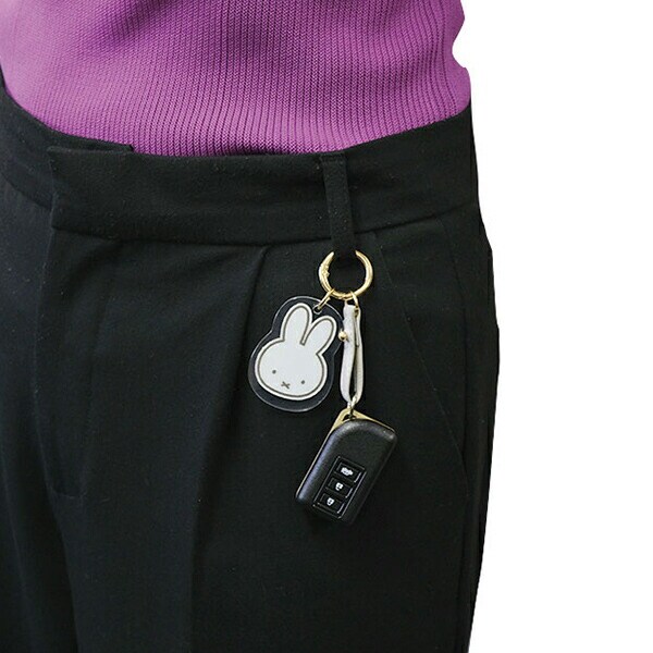 ミッフィー スマートキーハンドストラップ ミッフィーフェイス カー用品 鍵 miffy