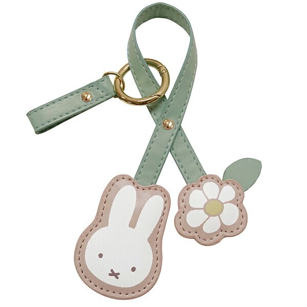ミッフィー PU スマートキーホルダー2 ミッフィー＆フラワー カー用品 鍵 miffy