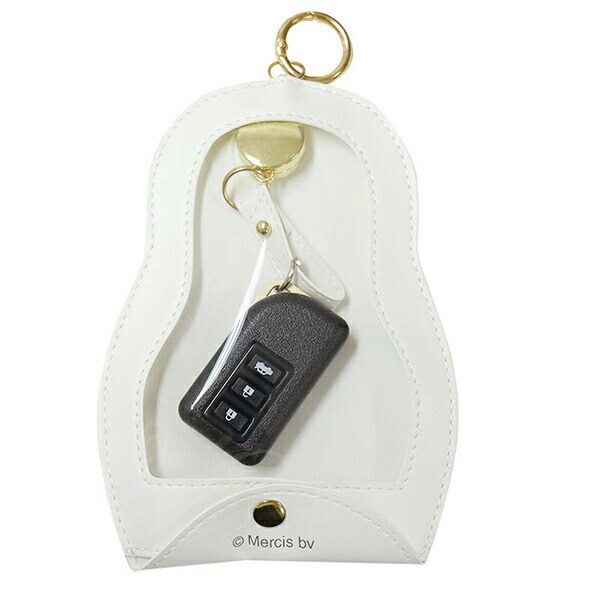 ミッフィー PU スマートキークロッシュ ミッフィーホワイト カー用品 鍵 miffy