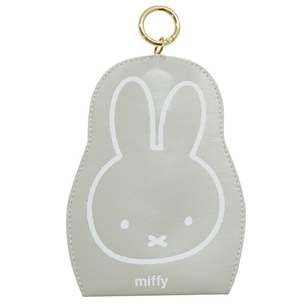 ミッフィー PU スマートキークロッシュ ミッフィーグレー カー用品 鍵 miffy