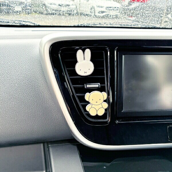 ミッフィー エアコンルーバーアクセサリー ミッフィー＆くま カー用品 miffy