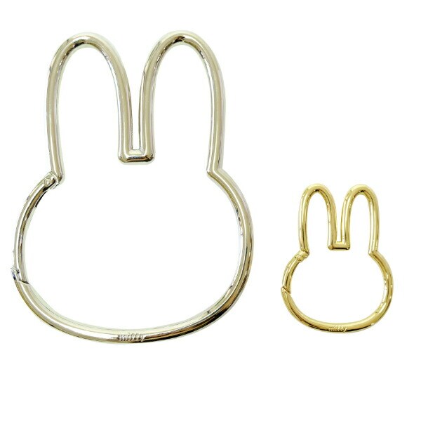 ミッフィー miffy カラビナスマートキーホルダー ゴールド ストラップ フェイス カー用品