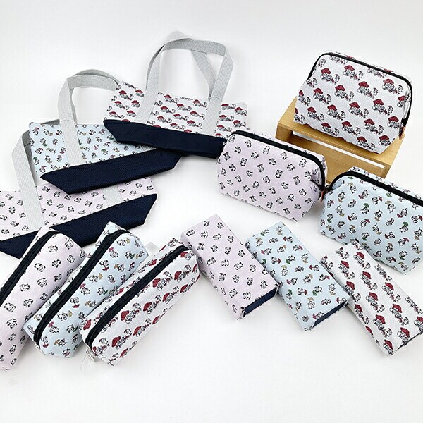 内藤ルネ ルネパンダ ペンケース (ブルー) 文具 日本製