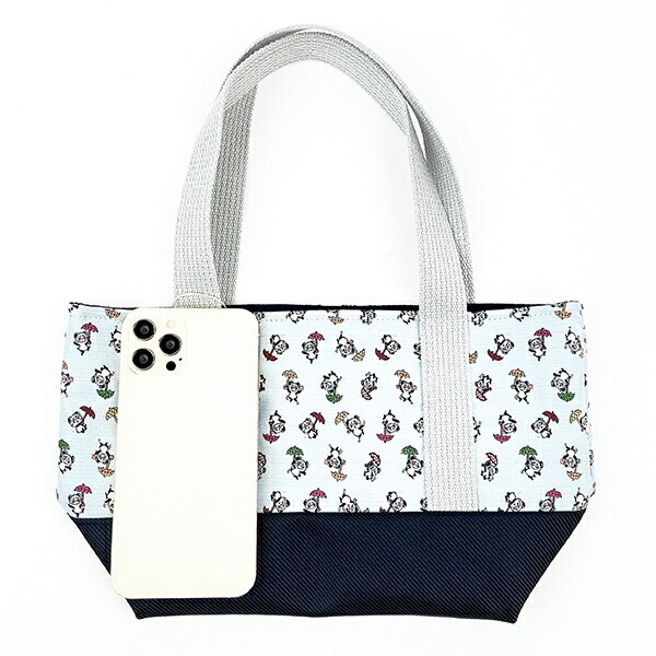 内藤ルネ ルネパンダ ミニトートバッグ (ブルー) ランチ 日本製