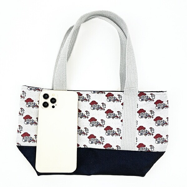 内藤ルネ ルネパンダ ミニトートバッグ (ホワイト) ランチ 日本製