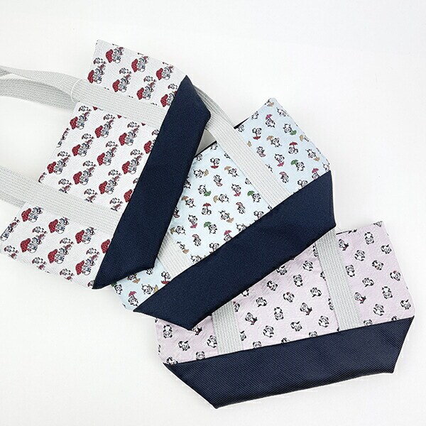 内藤ルネ ルネパンダ ミニトートバッグ (ホワイト) ランチ 日本製