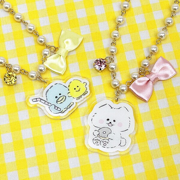 ほわころくらぶ パールチェーンの2WAYチャーム＆ブレスレット ピンク アクセサリー