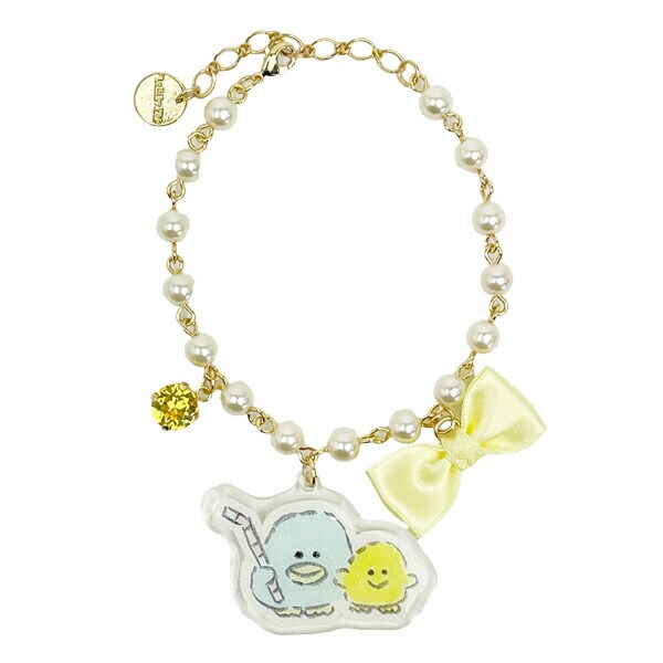 ほわころくらぶ パールチェーンの2WAYチャーム＆ブレスレット イエロー アクセサリー