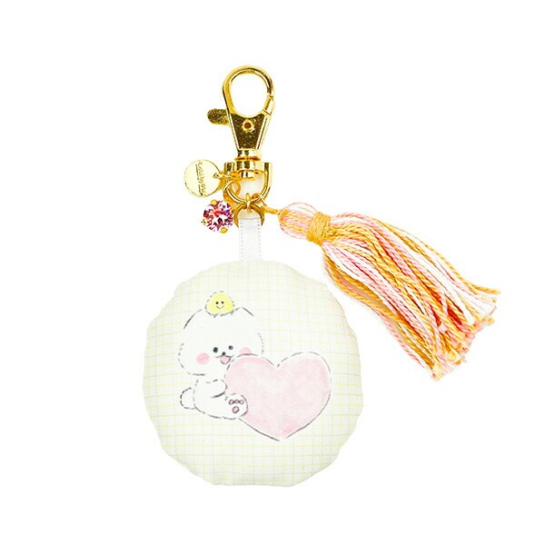 ほわころくらぶ ふわふわクッションとタッセルのバッグチャーム ハート ほわころちゃん ピンク