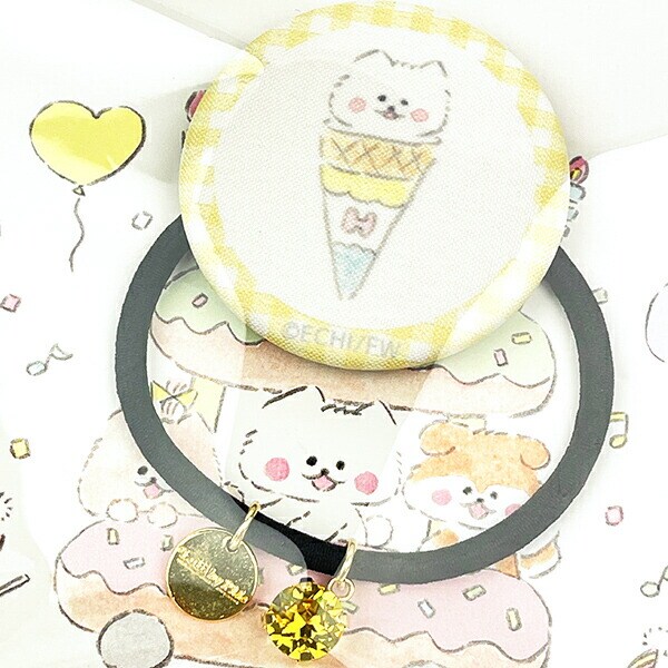 ほわころくらぶ ヘアポニー ほわころちゃん アイスクリーム イエロー ヘアゴム アクセサリー