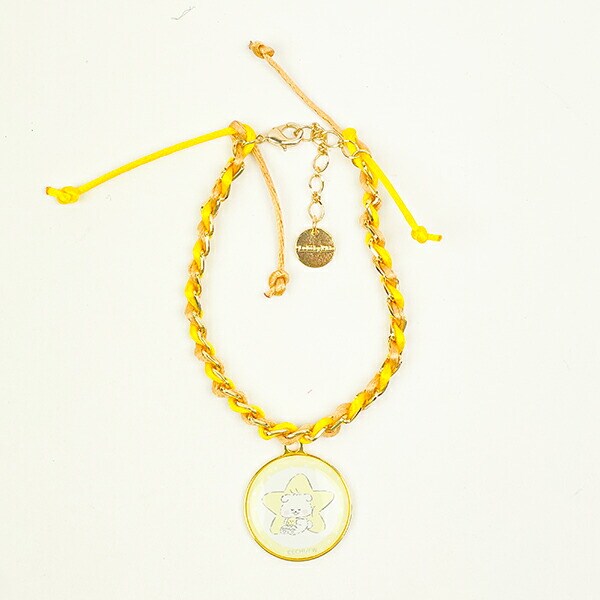 ほわころくらぶ ミサンガ＆チャーム UTOUTOCLUB ほわころちゃん アクセサリー イエロー