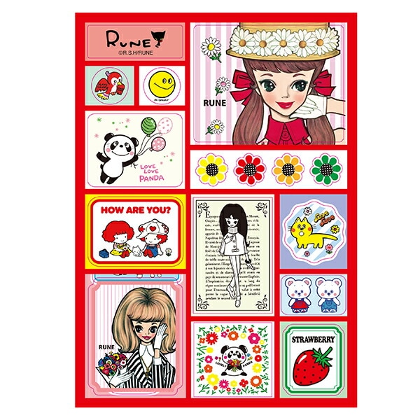 内藤ルネ キャノチェ ステッカー アソート 文具 シール