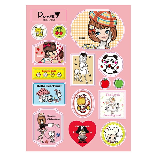 内藤ルネ ベレー ステッカー アソート 文具 シール