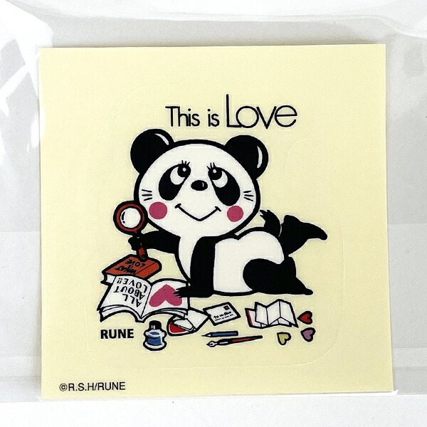 内藤ルネ ルネパンダ 復刻シール 文具 RUNE